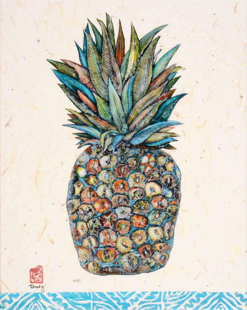 Traditional Gyotaku Kozo Pineapple